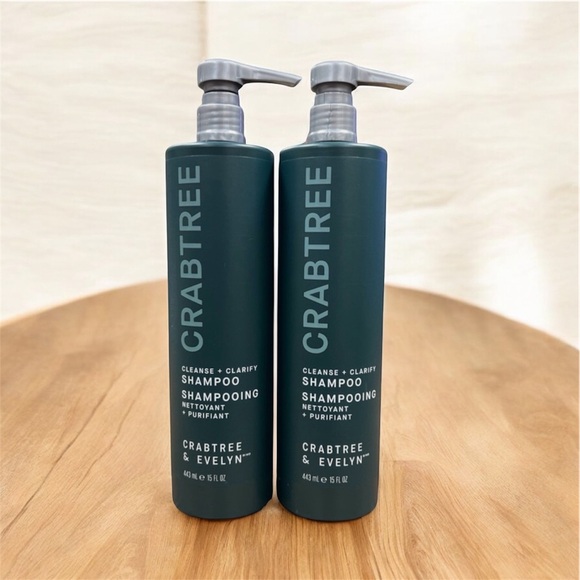 CRABTREE & EVELYN CLEANSE + CLARIFY SHAMPOO 15 oz | Set of 2 - Picture 6 of 7